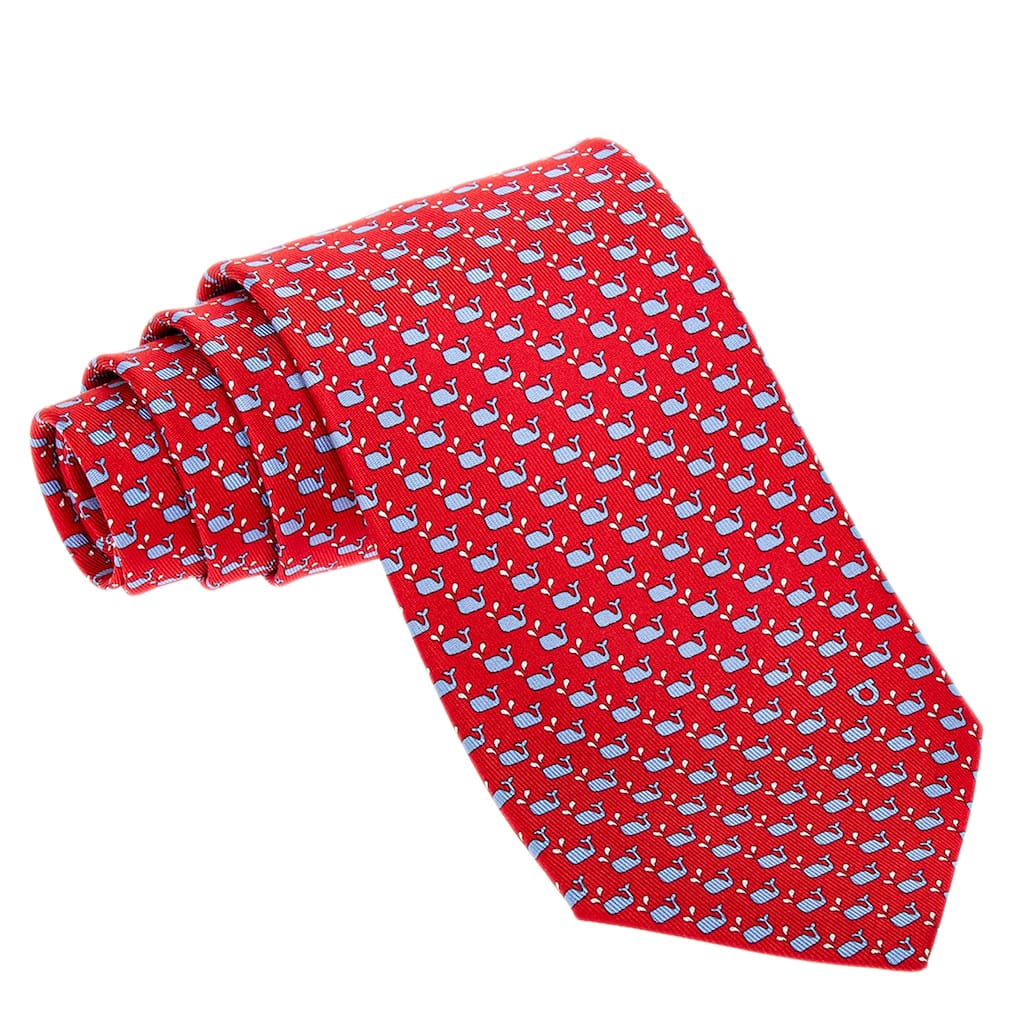 Ferragamo Whale Print Silk Tie