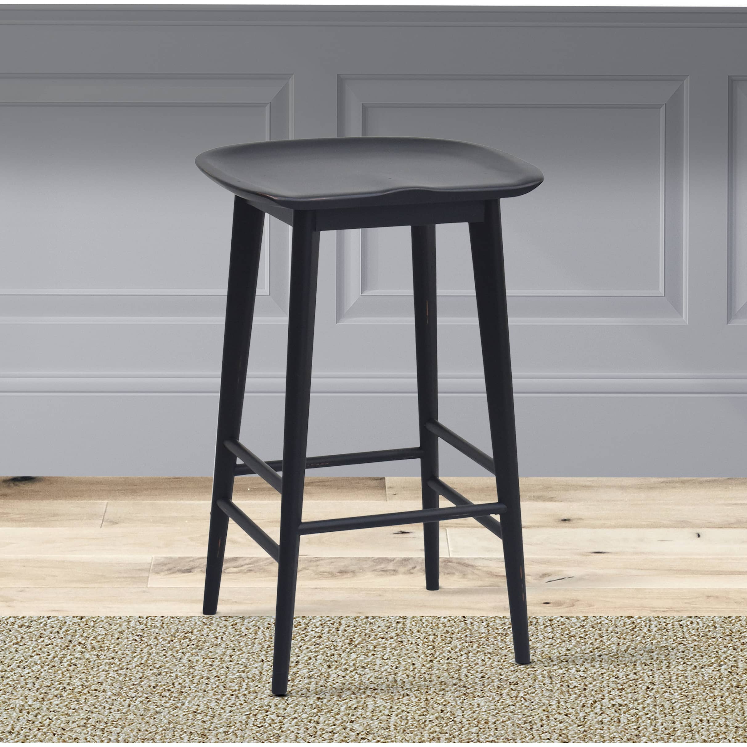 Steve Silver Hendry Backless Solid Acacia Counter Stool - Counter Stool