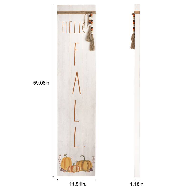 Rae Dunn Wooden Porch Leaner Door Sign - FALL THEMES