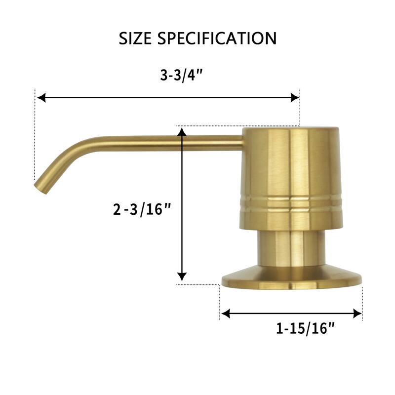 Built in Soap Dispenser Refill from Top with 17 OZ Bottle - 3 Years Warranty