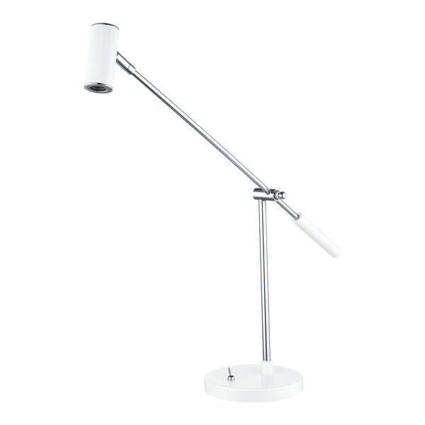 Eglo Lauria 1 White and Chrome 1-Light LED Desk Lamp. Opens flyout.