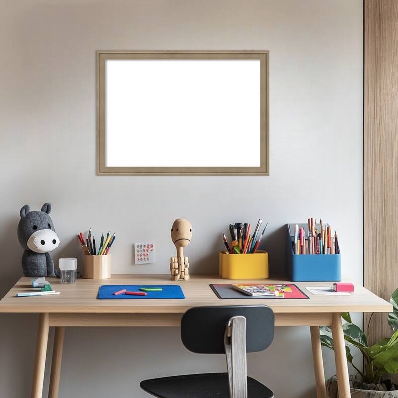 Amanti Art Florence Gold Framed Dry Erase Magnetic Board
