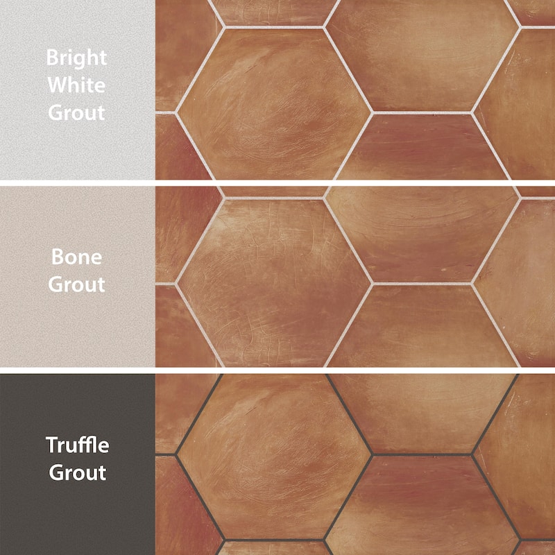 Merola Tile Sentier Hex des Ocres 5-1/2" x 6-1/4" Porcelain Floor and Wall Tile