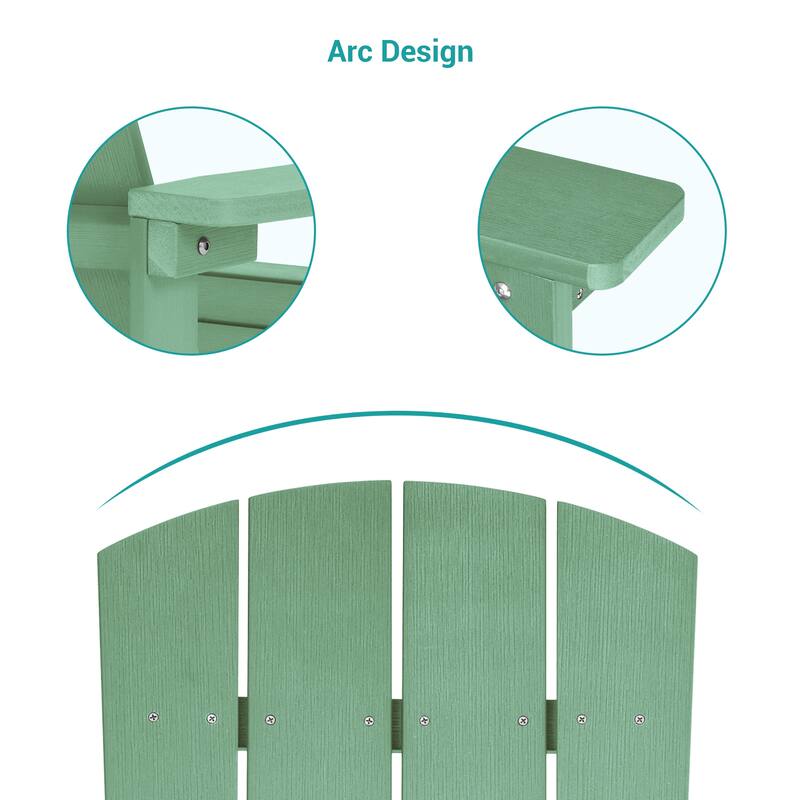 Bonosuki Outdoor HIPS Weather-Resistant Plastic Adirondack Chairs