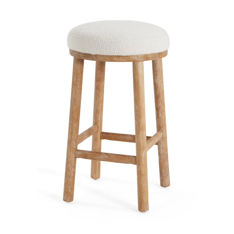 Christopher Knight Home - Riven Natural Rubberwood 27.36" Bar Stool Set