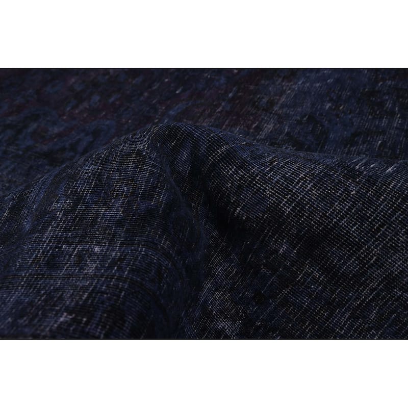 ECARPETGALLERY Hand-knotted Color Transition Dark Navy Wool Rug - 9'10 x 12'4