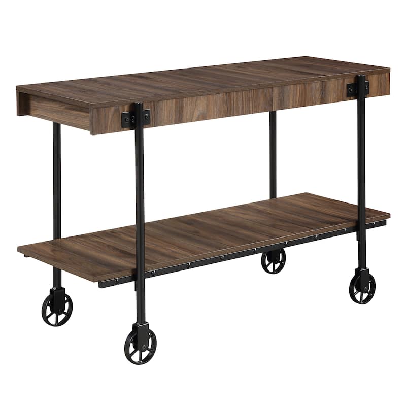 Hyssop Farmhouse Steel 3-Piece Coffee Table Set with Shelf by Furniture of America