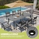 preview thumbnail 13 of 67, Pellebant Patio Dining Table Rectangular Aluminum Outdoor Table