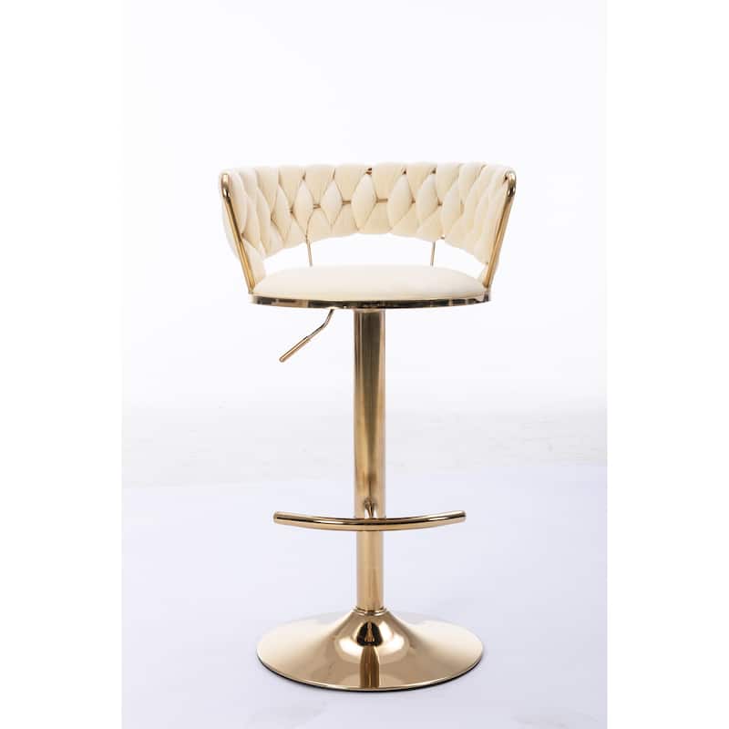 Ostweer Furniture Set of 2 Simple Bar Stool - Cream