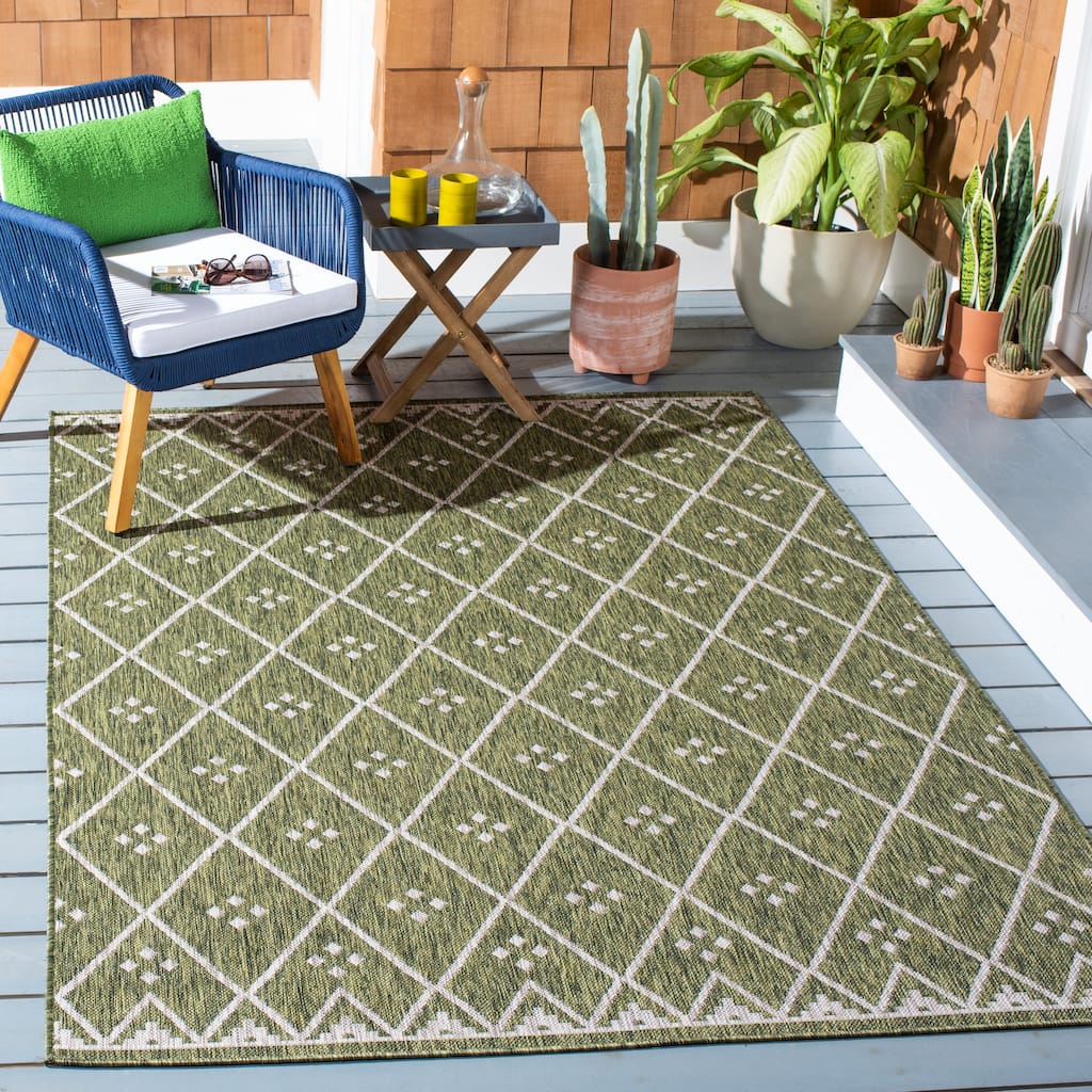 SAFAVIEH Courtyard Mauriceta Indoor/ Outdoor Waterproof Patio Backyard Rug
