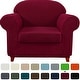 preview thumbnail 18 of 91, Subrtex Stretch Armchair Slipcover 2 Piece Spandex Furniture Protector Wine