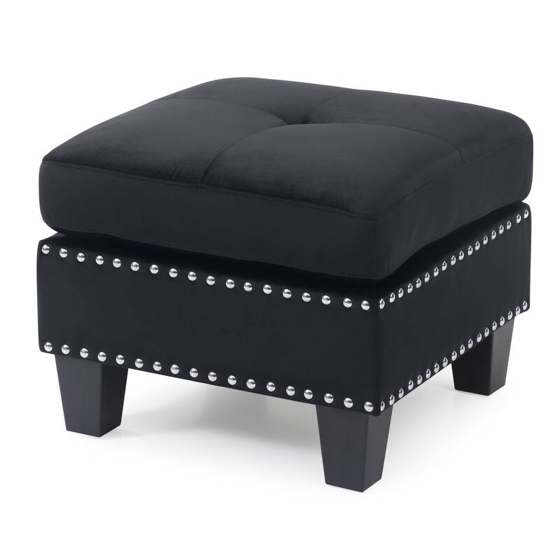 Copper Grove Meharrize Tufted Velvet Ottoman