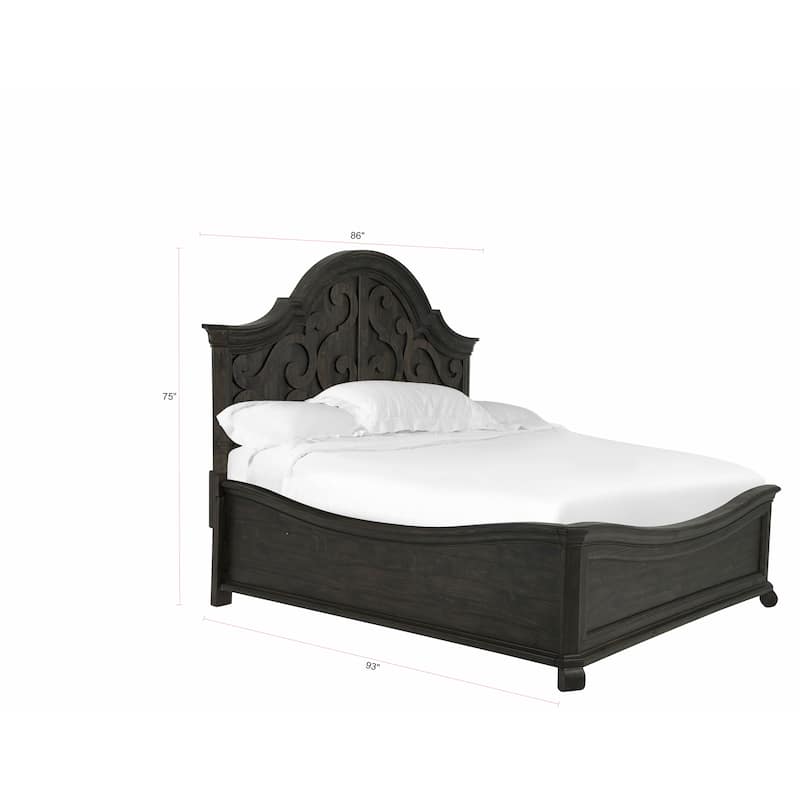 Magnussen Home Bellamy Peppercorn Shaped Panel Bed