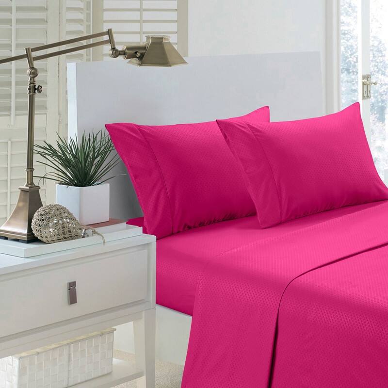 Home Sweet Home Dream Greek Key Embossed Bed Sheet Set
