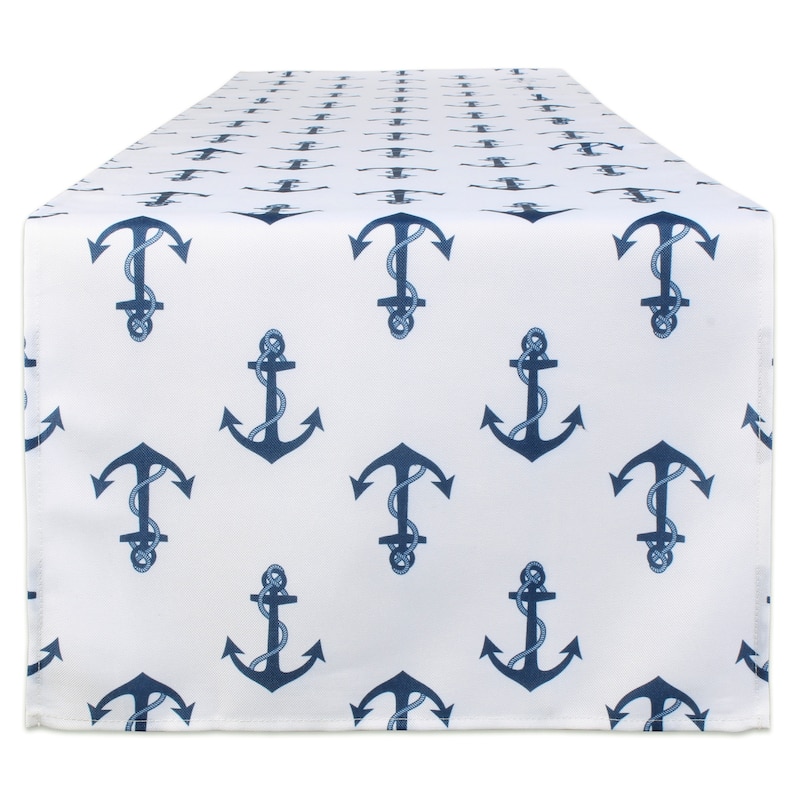 DII Anchors Print Outdoor Table Runner 14x72 - Table Runner 14x72" - Anchor