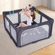 preview thumbnail 13 of 27, Honeyjoy Large Baby Playpen 50" x 50"/59" x 59" with Zipper Gate 50