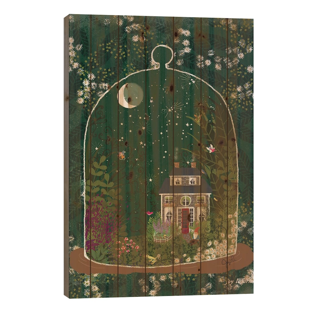 Terrarium I Print On Wood by Joy Laforme - Multi-Color