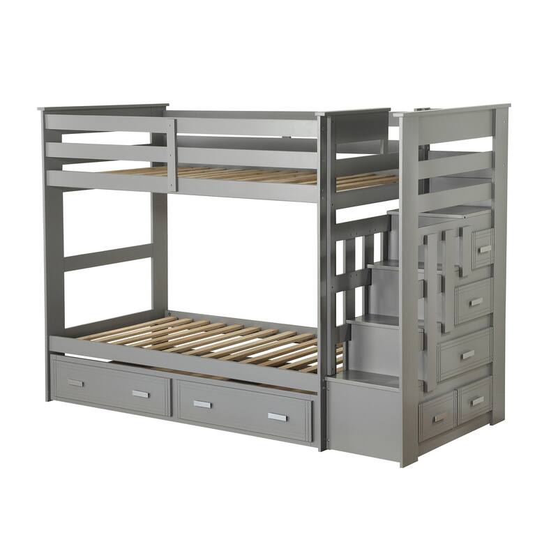 Tyson Twin/Twin Bunk Bed with Storage Ladder