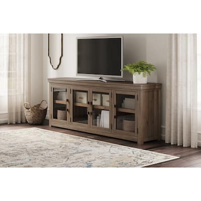 Signature Design by Ashley Boardernest Brown 85" TV Stand for TVs up to 97" - 85"W x 18"D x 33"H