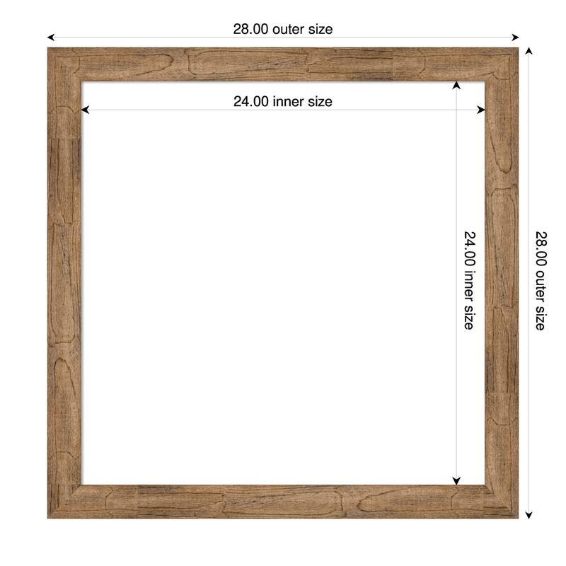 Amanti Art Owl Brown Narrow Framed Dry Erase Magnetic Board - 28 x 28 in