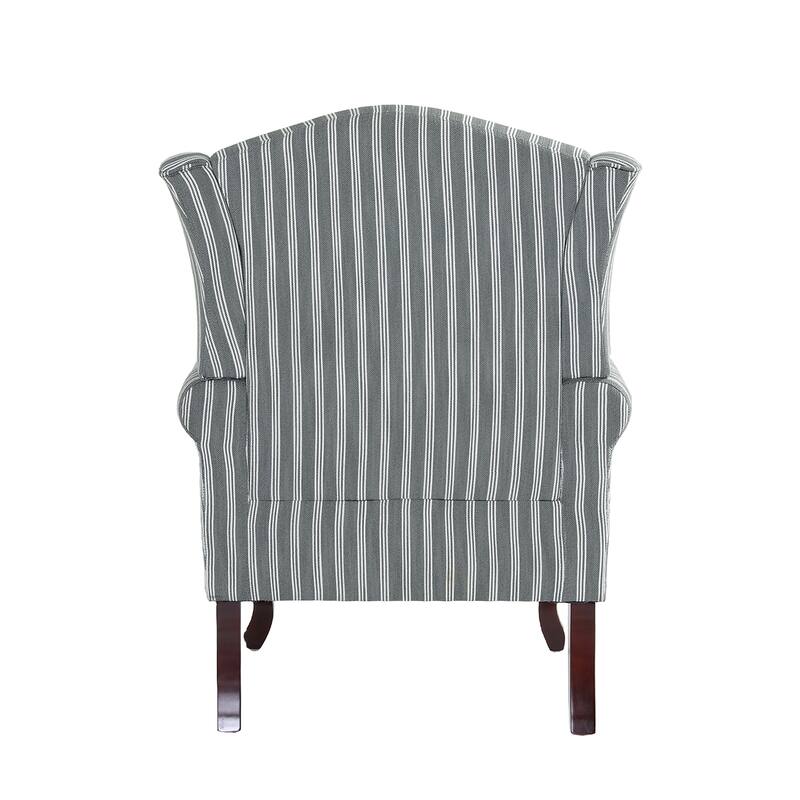 2 Set Traditional Rolled Arm Wing Back Accent Chair