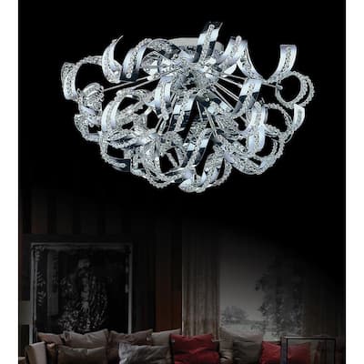 Swivel 9 Light Flush Mount With Chrome Finish