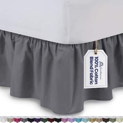 Ruffled Bedskirt with Platform, Cotton Blend Dust Ruffle