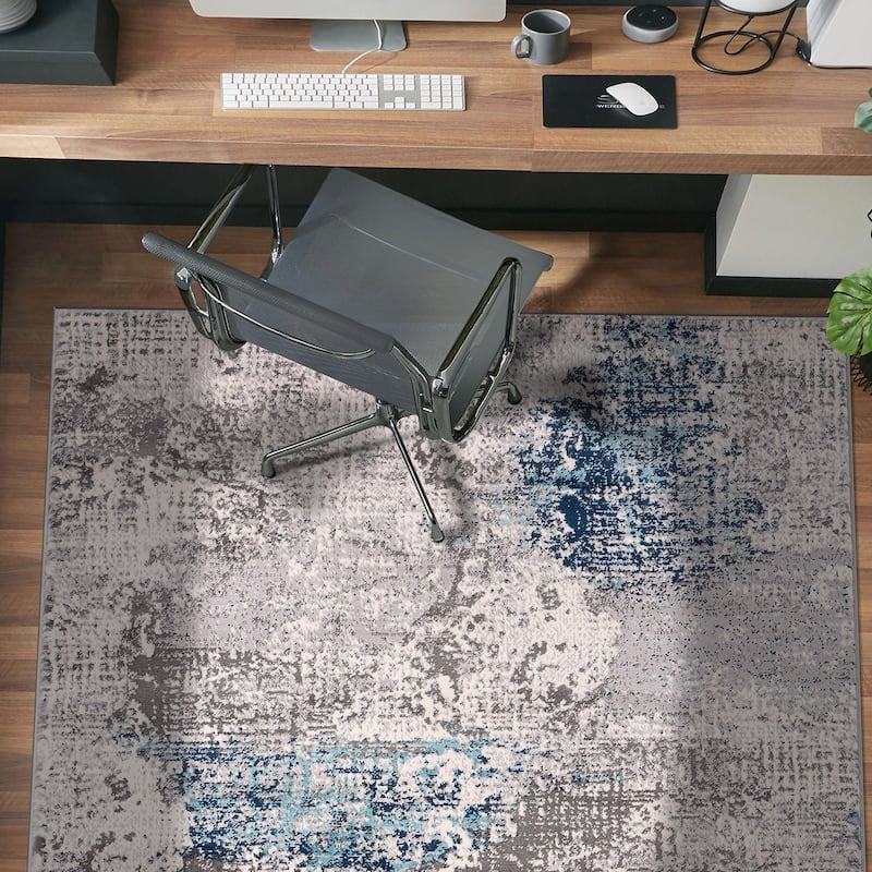World Rug Gallery Prague Distressed Abstract Area Rug