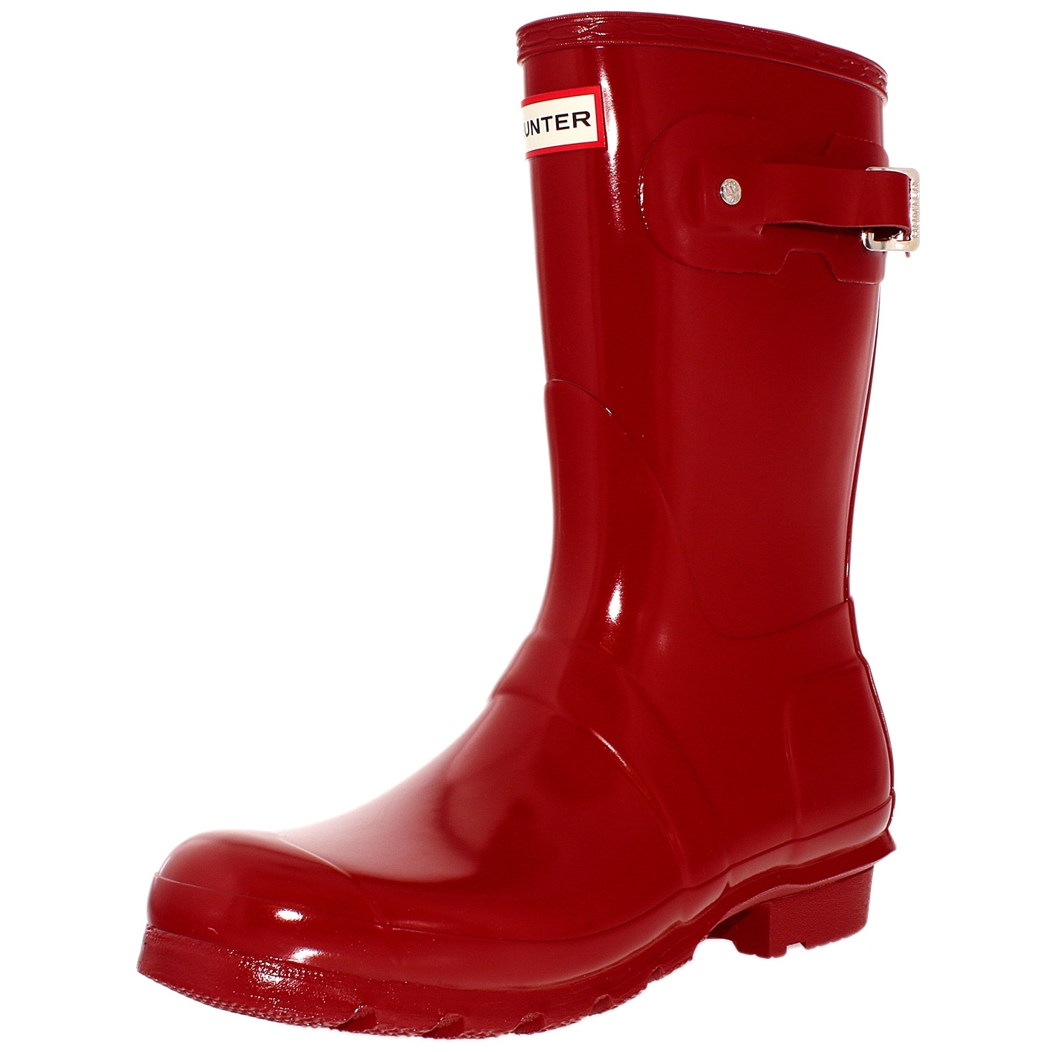 red rain boots short