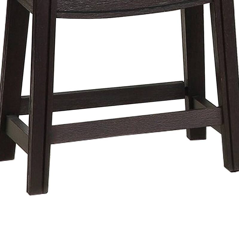 Curved Leatherette Stool with Nailhead Trim, Set of 2 - 18 H x 13.8 W x 18 L Inches