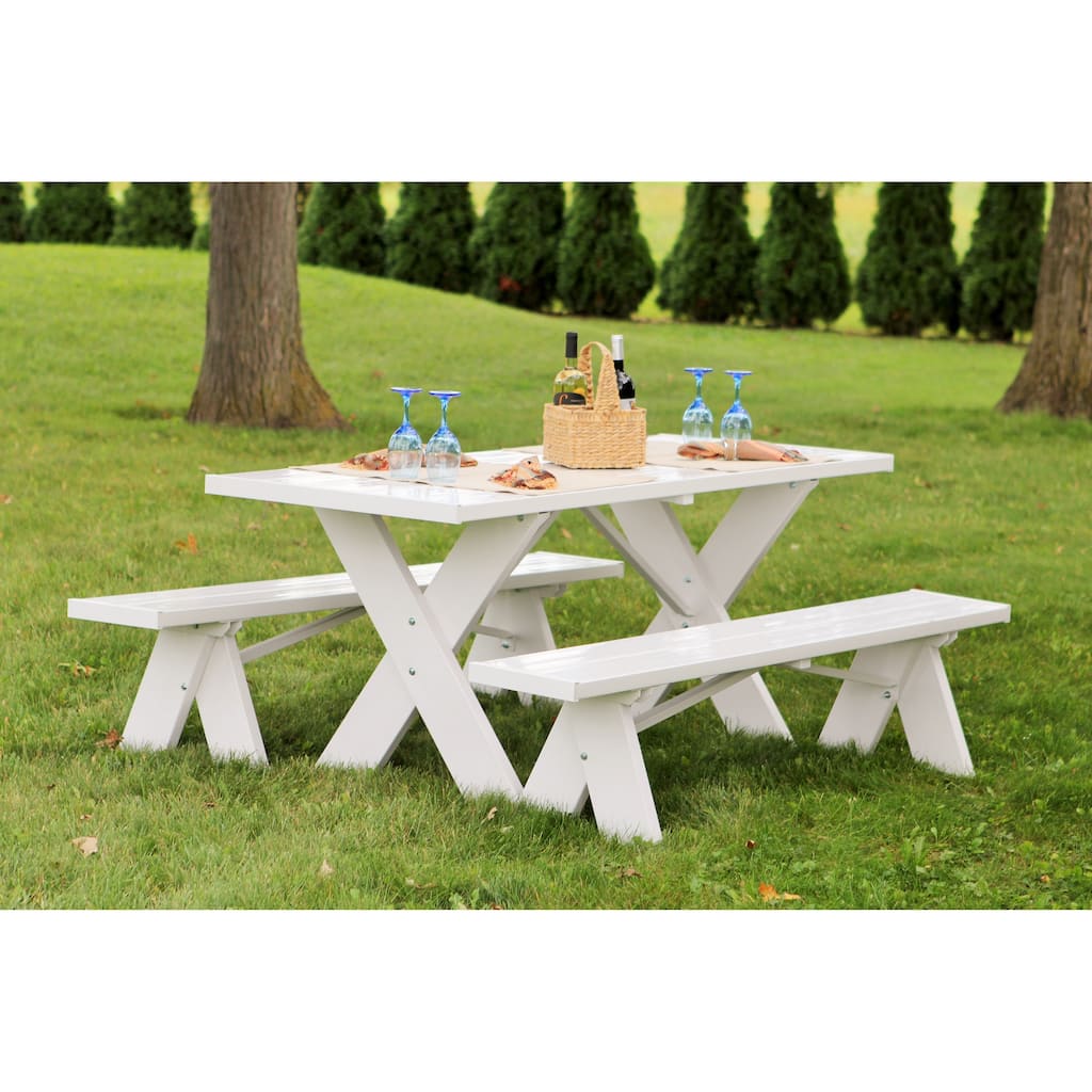 DuraTrel 6' Table with Unattached Benches - N/A