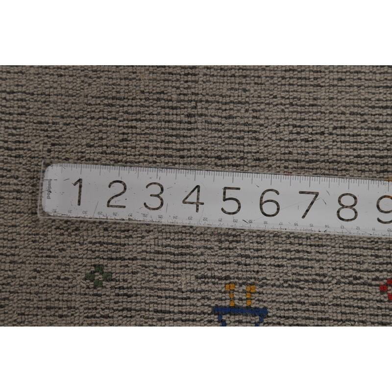 Tribal Gabbeh Oriental Area Rug Handmade Silk Carpet - 9'4" x 11'9"