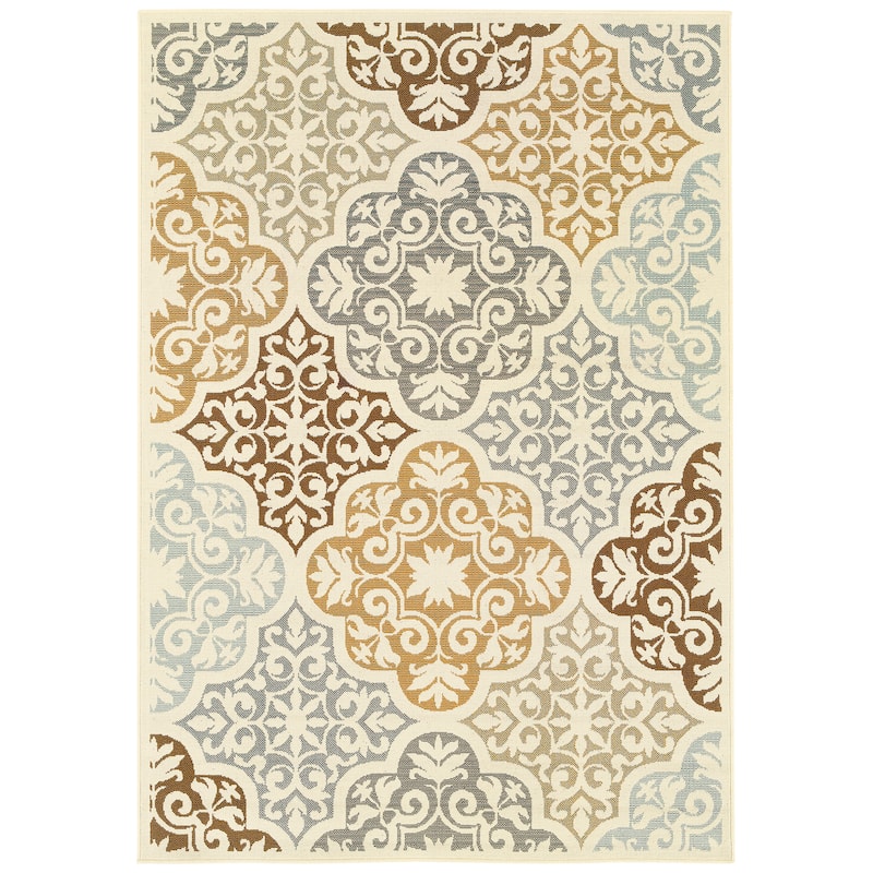 Vista Home Boden Moroccan Ivory/ Grey Indoor/ Outdoor Area Rug