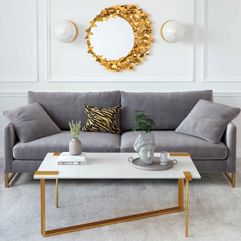 Daneb White Marble Cocktail Table