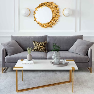 Daneb White Marble Cocktail Table