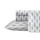 preview thumbnail 83 of 139, Nautica Cotton Percale Deep Pocket Bed Sheet Sets Full - Woodblock Fish Grey