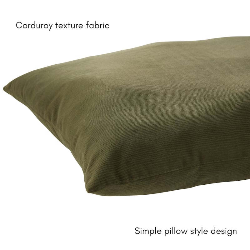 Charlie Corduroy Throw Dog Bed with Removable Cover