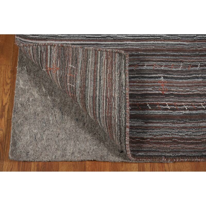 Animals Tribal Gabbeh Indian Runner Rug Handmade Wool Carpet - 3'4" x 10'2"