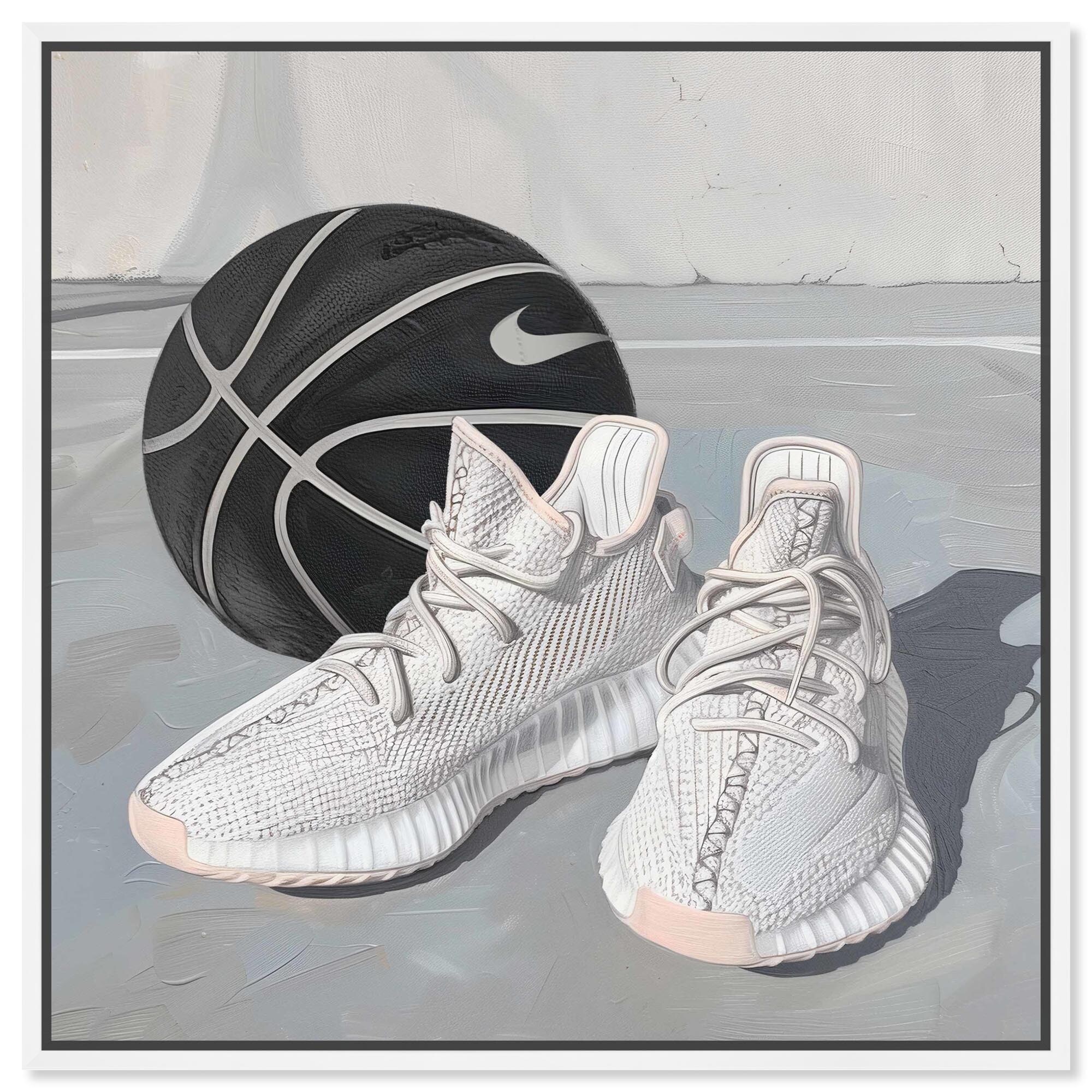 Light Grey Court Canvas Trendy Art Prints by Art Remedy