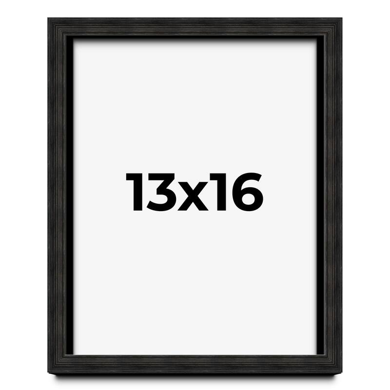 13x16 Shadow Box Black Rustic Barnwood Display Frame | 1.125 Inch