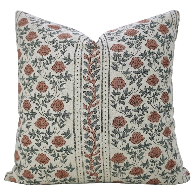 Fabdivine Handmade Bed Brown Soft Block Print Cushioncase, Khoobsurat