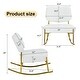 preview thumbnail 4 of 44, Roomfitters Teddy Suede Rocking Chair with Gold Legs, Cushioned Modern Accent Chair for Living Room or Office