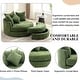 preview thumbnail 5 of 57, Roomfitters Modern 360° Swivel Barrel Chair with Hidden Storage Ottoman, Chenille Upholstery and Four Pillows
