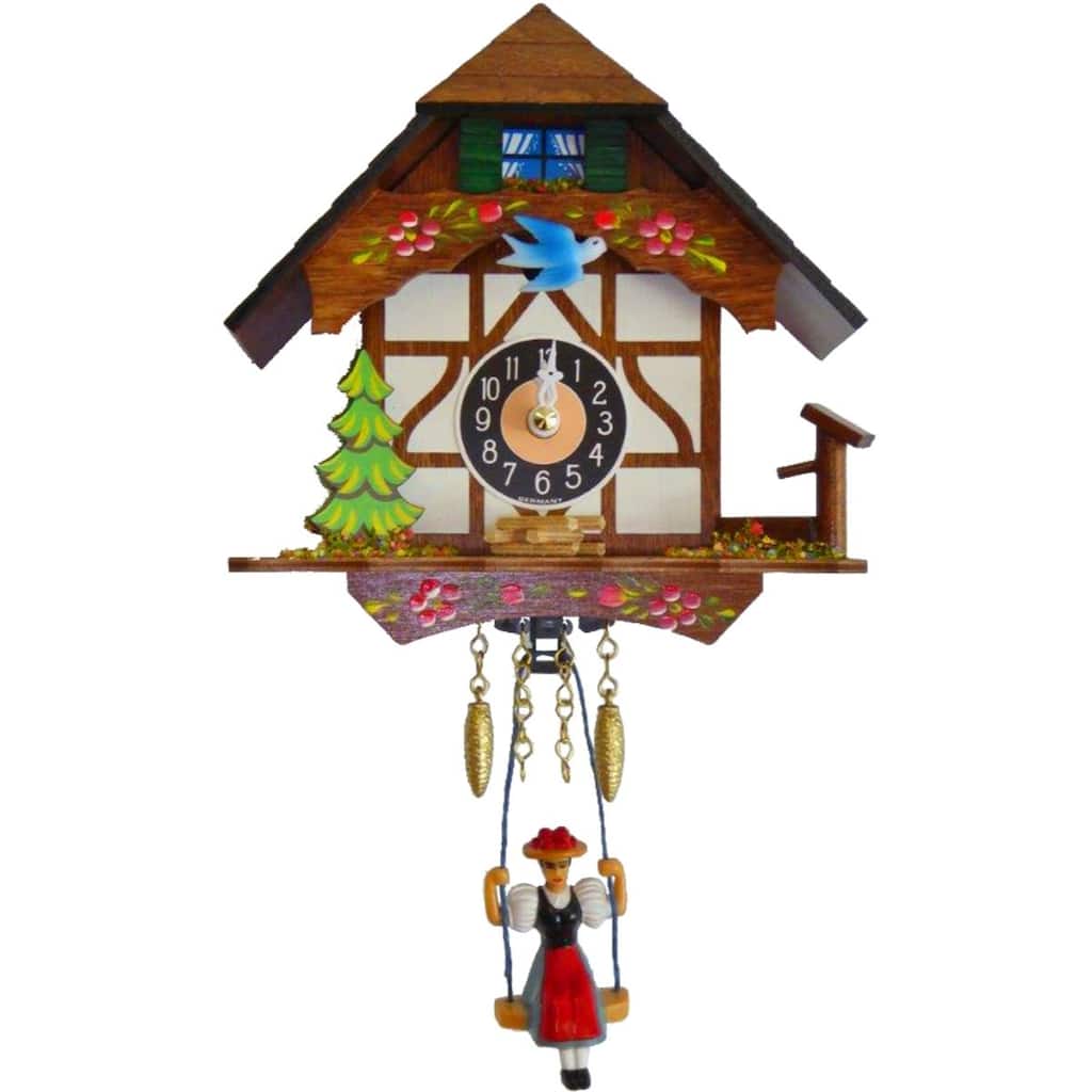 6" Engstler Battery-Operated Cuckoo Wall Clock with Music and Chimes