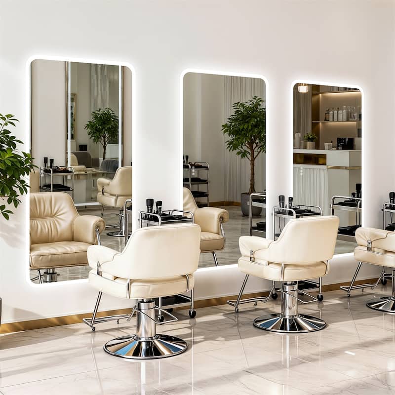 Bluetooth Speaker Smart LED Illuminated Tempered Glass Lighted Bathroom Mirror Backlight Wall Makeup Mirror