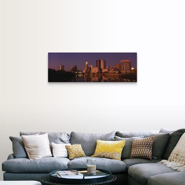 Shop Buildings At The Waterfront Columbus Ohio Canvas Wall Art Overstock 16886936