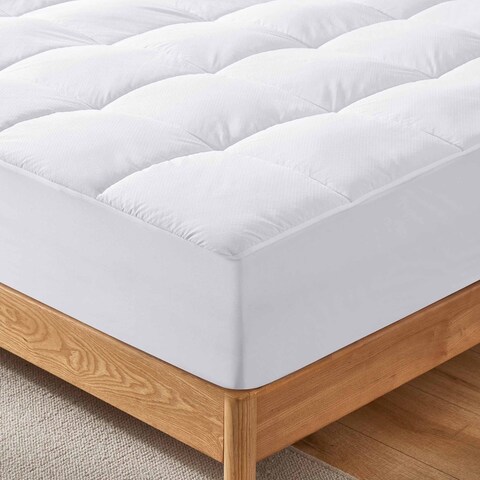 Peace Nest PCM Cooling White Mattress Pad with Elastic Deep Pocket