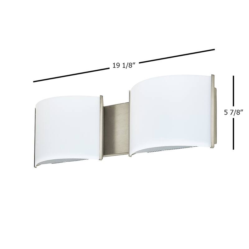 LED Light Bathroom vanity lighting in Brushed Nickel