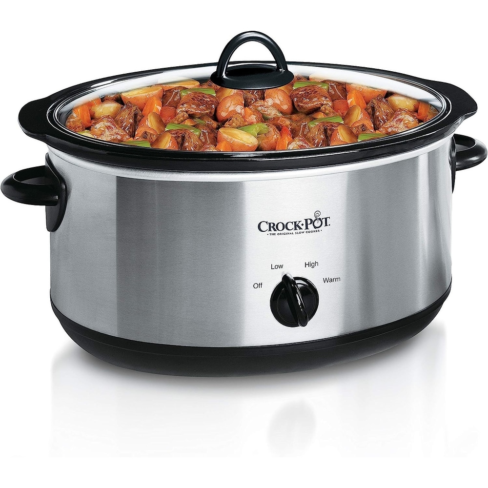 Extra-Large 10 Quart Slow Cooker With Metal Searing Pot ; Transparent  Tempered Glass Lid Multipurpose Lightweight Slow Cookers - On Sale - Bed  Bath & Beyond - 37551984