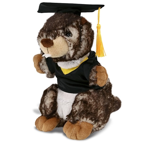 slide 2 of 6, DolliBu Standing Marmot Graduation Plush with Gown and Cap with Tassel - 8.5 inches